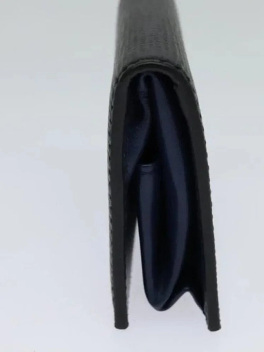 Salvatore Ferragamo Gancini Coin Purse Leather Black Auth 104463V